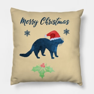 Christmas Ferret Art Pillow