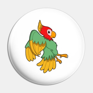 Parrot with red Head Pin