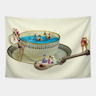 Flappers on my tea cup Tapestry