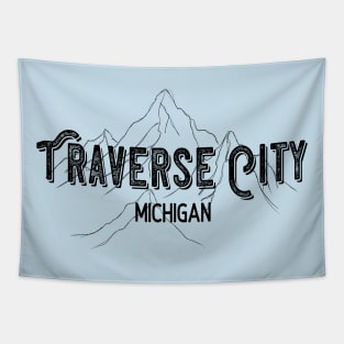 Traverse City Michigan Gift for Midwest Lover Tapestry