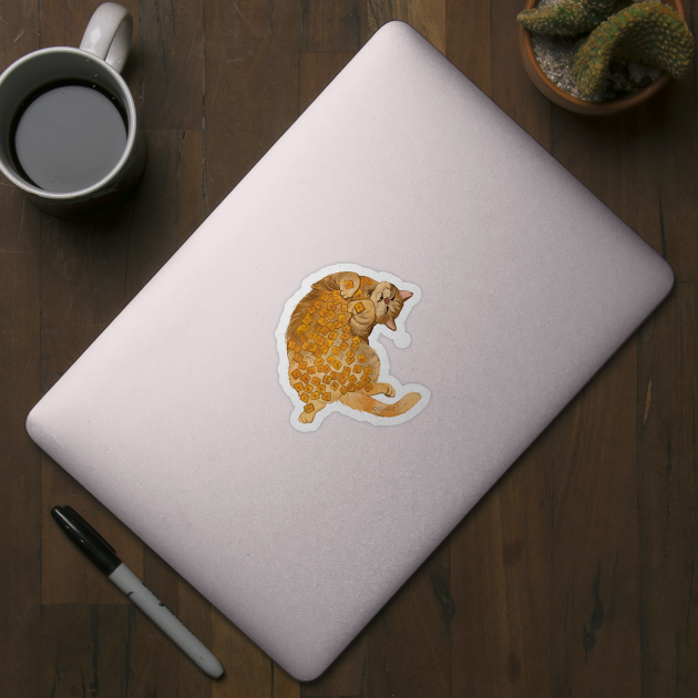 Cheesy Chonker - Cats - Sticker