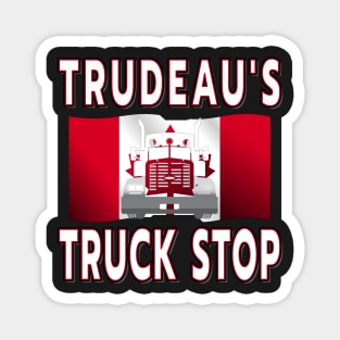 TRUDEAU'S TRUCK STOP IN OTTAWA - FREEDOM CONVOY 2022 OF TRUCKERS Magnet