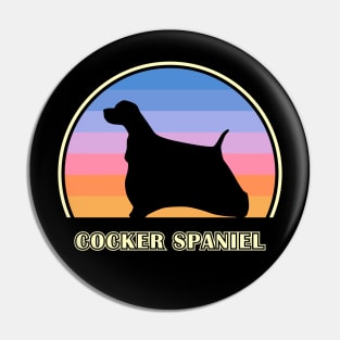Cocker Spaniel Vintage Sunset Dog Pin