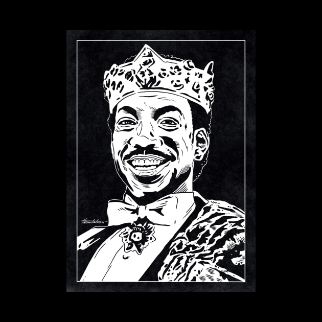 PRINCE AKEEM - Coming to America (Black and White) by Famous Weirdos