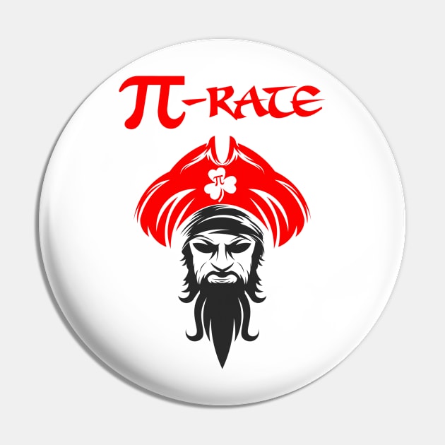 PI Day Pirate Pin by A Zee Marketing