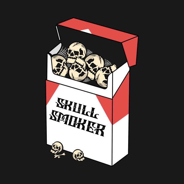 Smoke or DEATH, Smoking Skull, Smoking Skeleton, Cigarette Skull, Cigarette Skeleton by gggraphicdesignnn