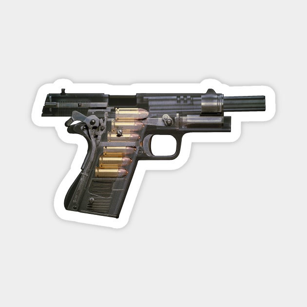 Handgun Xray Art Magnet by NeilGlover