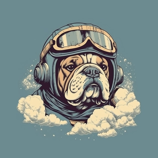 Aviator dog by GreenMary Design