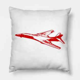 Rockwell B-1 Lancer - Red Design Pillow