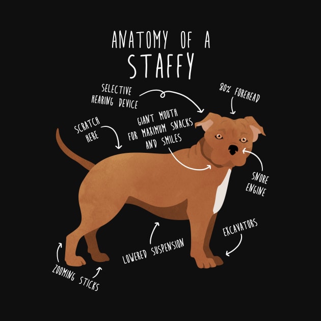 Staffordshire Terrier Staffy Anatomy by Psitta