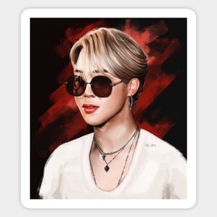 Park Jimin: Airport Fashion  Sticker for Sale by hyyhk