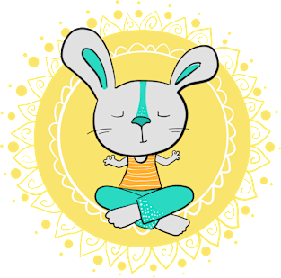 Yoga Rabbit Magnet