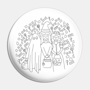 Trick or Treaters- Minimalist Pin