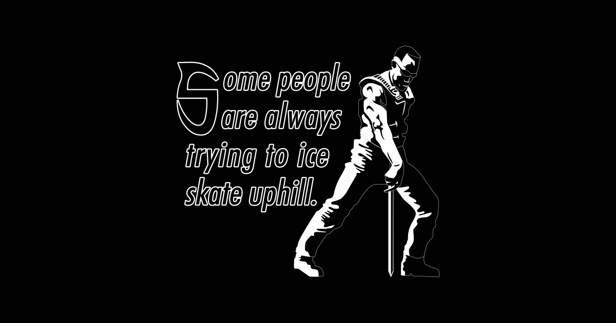 Ice Skate Uphill (Censored) Blade TShirt TeePublic
