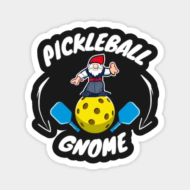 Pickleball Gnome Magnet by Shadowbyte91