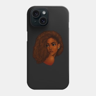 Over The Shoulder | Beautiful Black Woman Art Phone Case