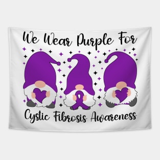 We Wear Purple For Cystic Fibrosis Awareness Tapestry