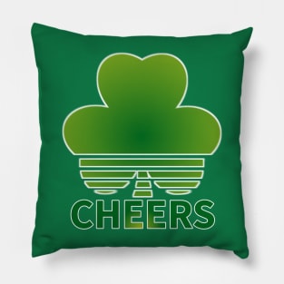 St Patrick's Day Cheers Clover Pillow