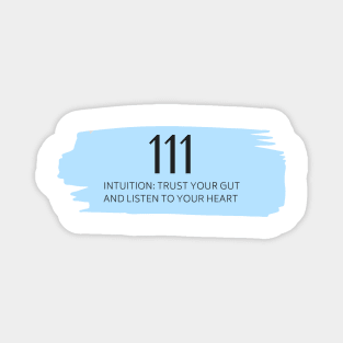 111 Angel Number blue Magnet