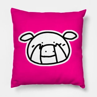 Embarrassed Boo the kawaii pig. Pillow