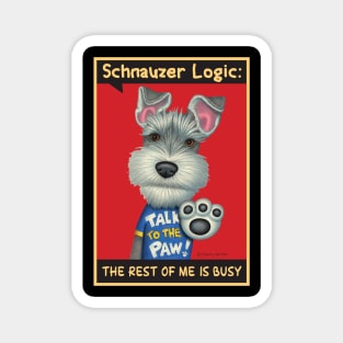 Schnauzer wearing blue shirt Magnet