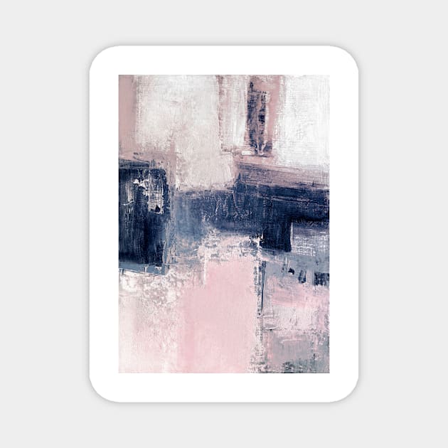 Pink and blue art Magnet by SemelArt