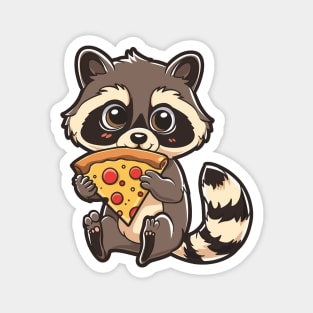 Raccoon and Pizza Magnet