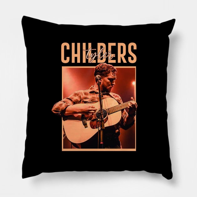 Tyler Childers Guitars Pillow by GW ART Ilustration