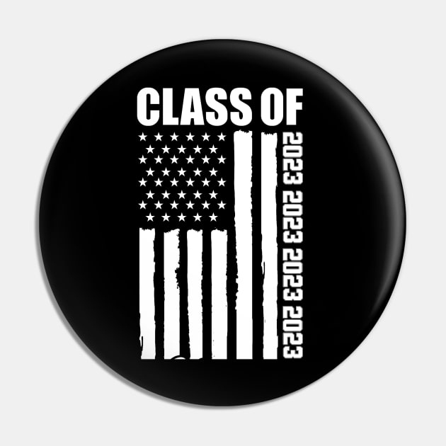 senior 2023 American flag Pin by first12