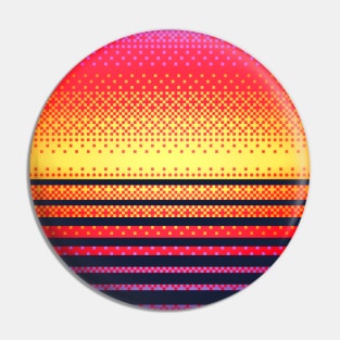 Pixelated Retro Sunset Pin