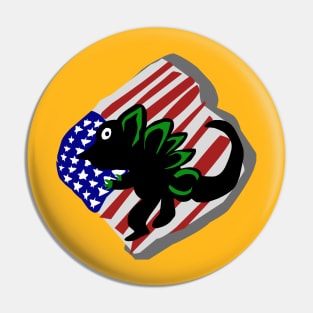 Godzilla flag Pin