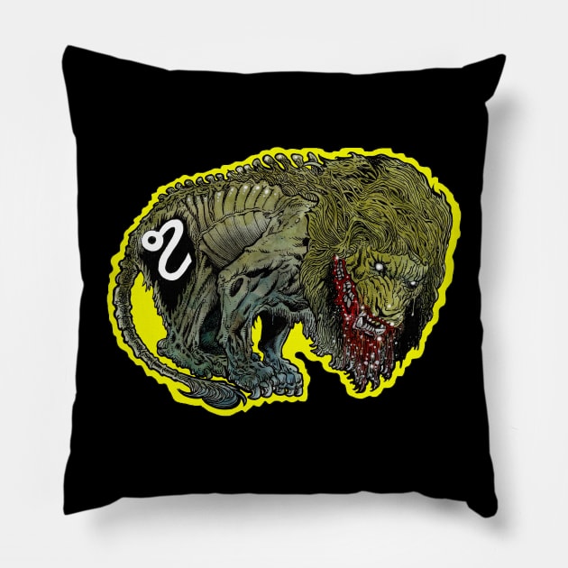 ZOMBIE ZODIAC : Leo Pillow by rsacchetto