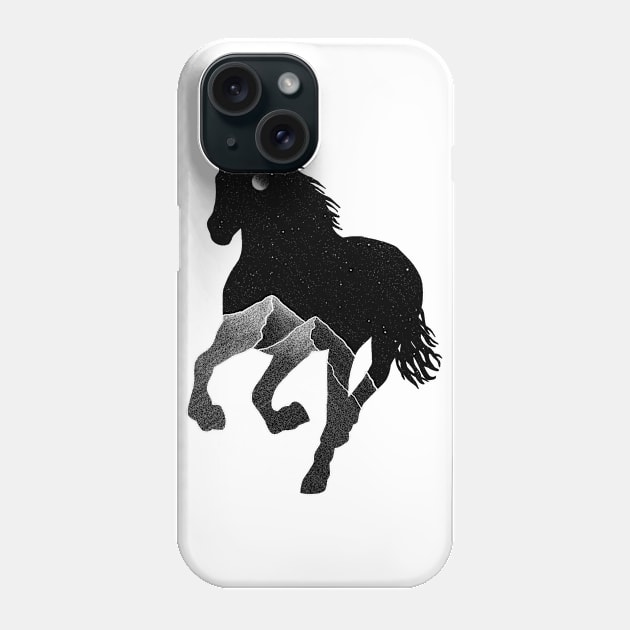 Cosmic Horse Phone Case by jy ink