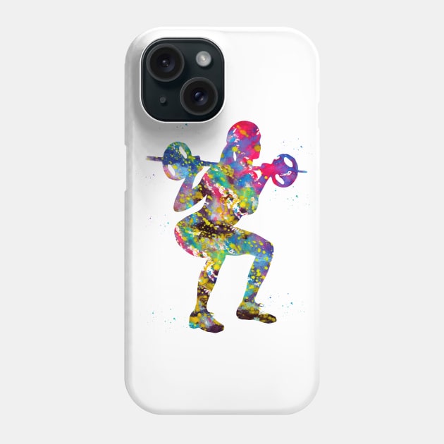 Female weightlifter Phone Case by erzebeth