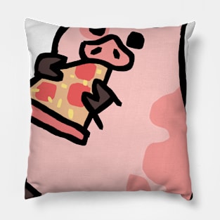 Cute Cartoon Piggy eating Pizza Pillow