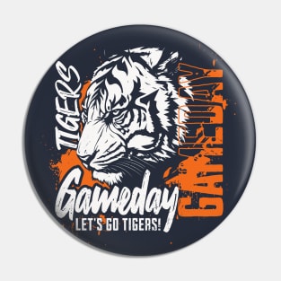 Vintage Tigers Gameday // High School Tigers School Spirit Orange Pin