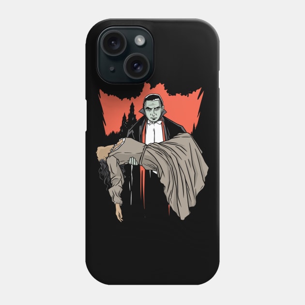 Dracula And Woman Phone Case by Safdesignx