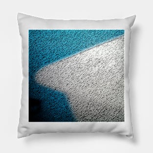 Blue and white curve Pillow