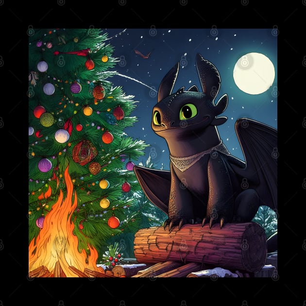 Christmas Dragon Wonderland: Festive Art Prints Featuring Whimsical Dragon Designs for a Joyful Holiday Celebration! by insaneLEDP