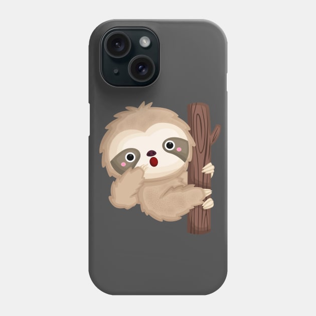 Cute Sloth Animal Lover Phone Case by JeffDesign