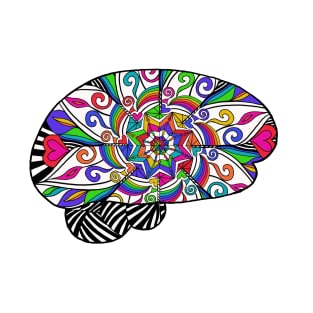 Mandala Rainbow Brain T-Shirt