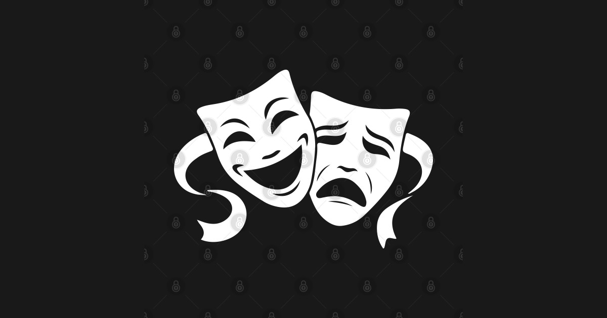Comedy  tragedy theater white masks  theater mask  magnet  teepublic Comedy  tragedy theater white masks  theater mask  magnet  teepublic