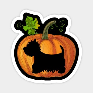 Westie in pumpkin Magnet