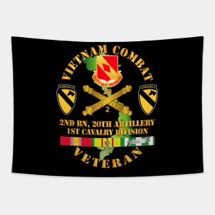 Vietnam Combat Veteran w 2nd Bn 20th Artillery DUI - 1st Cav Div Tapestry