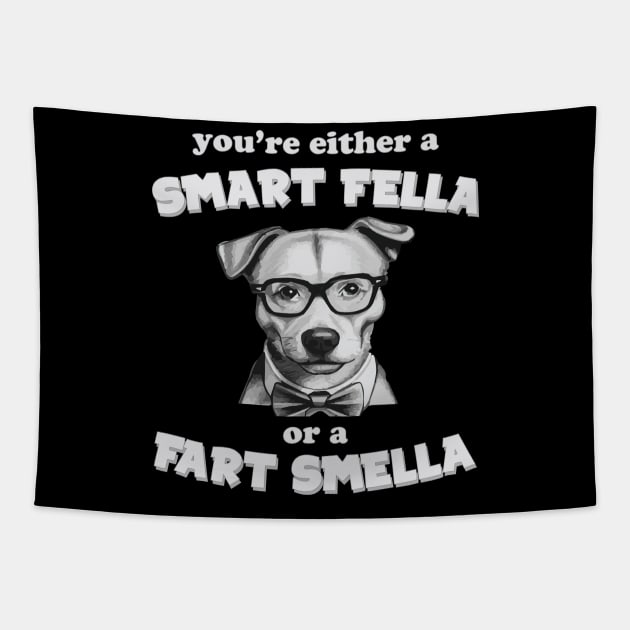 you're either a smart fella or a fart smella Tapestry by ddesing
