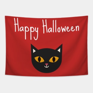 Halloween Cat (white) Tapestry