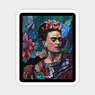 Frida Kahlo Portrait - 1 Magnet