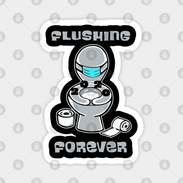 Happy New Year Flushing 2020 Forever Funny Gift Magnet by DesignFunk