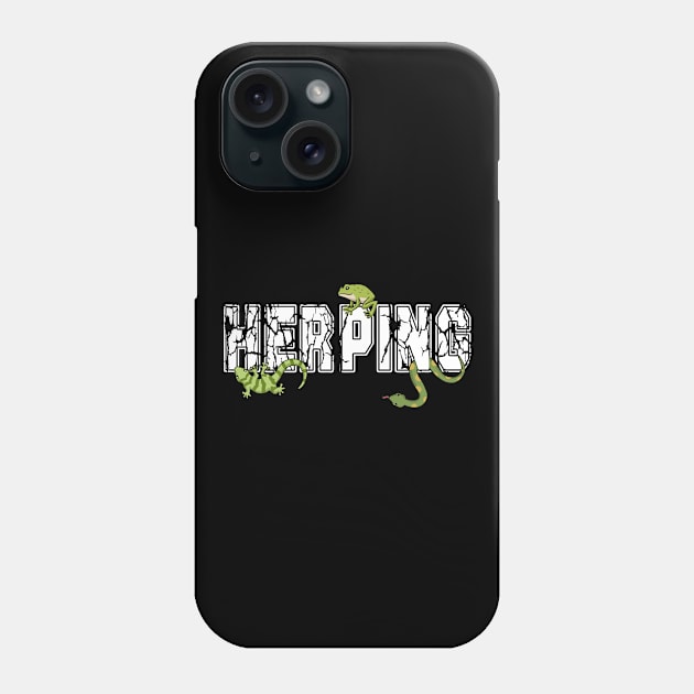 Herpetology Tshirt Reptiles Snake Zoology Frog Gecko Herping Phone Case by PomegranatePower