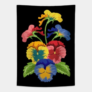 Pansy Flower Art Tapestry